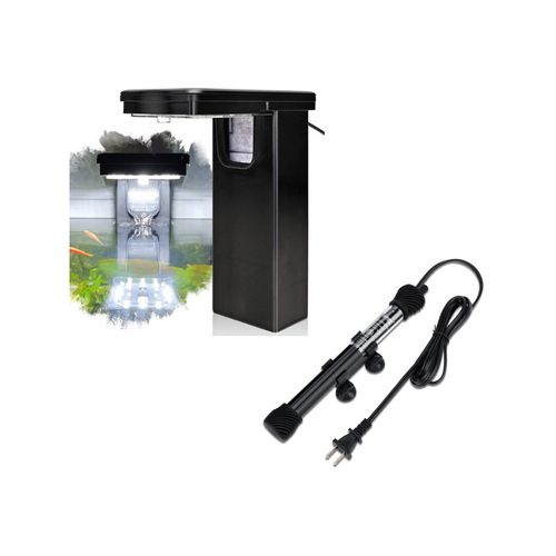 Hygger - Aquarium Filter Light and Aquarium Heater 100W - KBHG982100W-Black