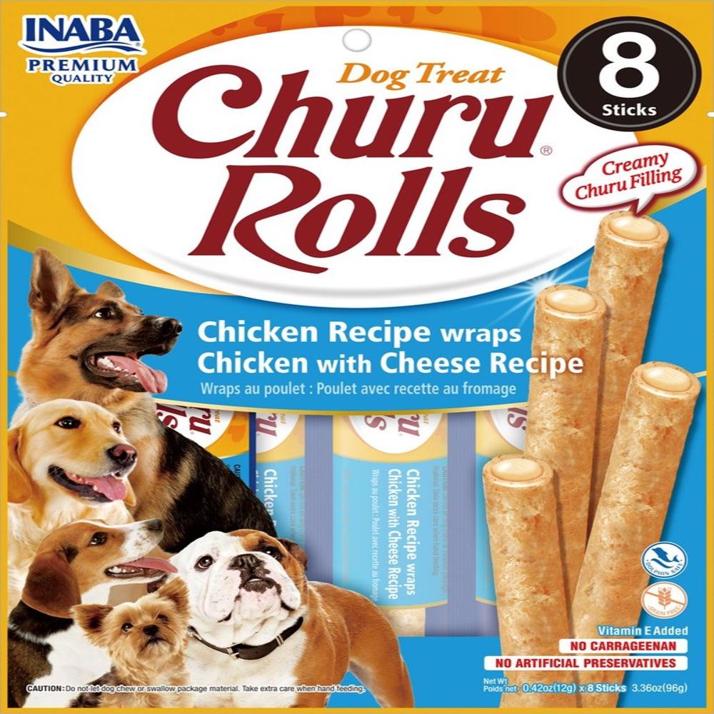 Inaba - Churu Roll Chicken Recipe Wraps Chicken with Cheese Recipe - Petservo