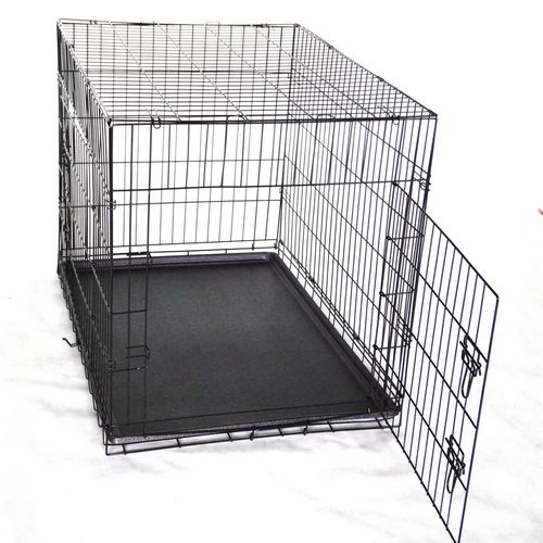 YES4PETS - 30' Collapsible Metal Dog Crate Cage Cat Carrier With Tray