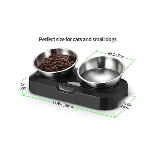 Yes4pets - Stainless Steel Pet Water Bowl Portable Feeder Dog Cat