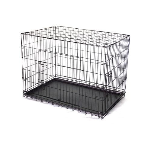 YES4PETS - 30' Collapsible Metal Dog Crate Cage Cat Carrier With Tray