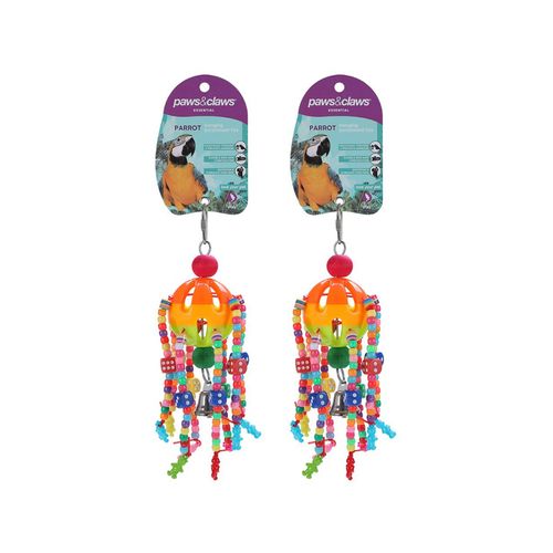 Paws and Claws - 28x9cm Ball Dangler Parrot Pet/Bird Toy - 2x