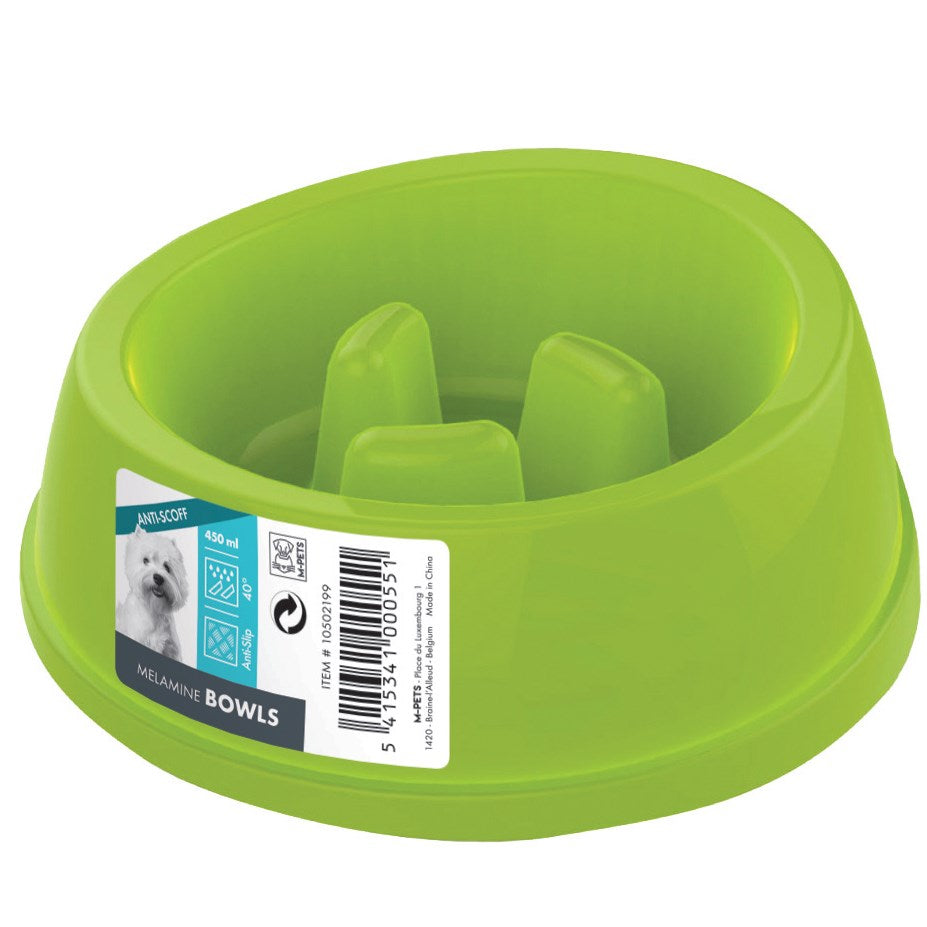 M-PETS - MELAMINE BOWL - HIGH-BACK SLOW-DOWN