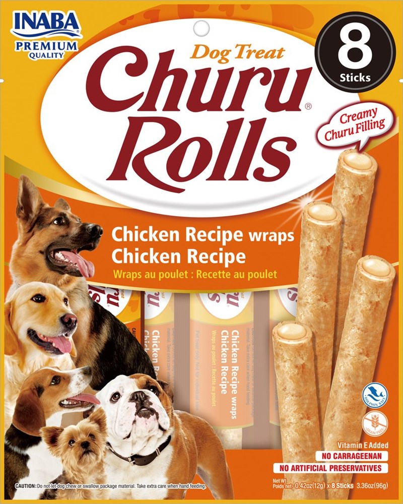 Inaba - Churu Rolls Chicken Recipe wraps Chicken Recipe - Petservo