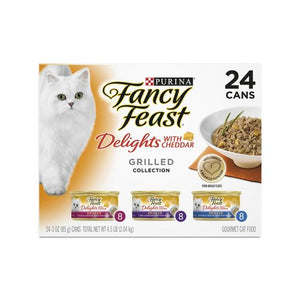 Fancy Feast - 85g Delights with Cheddar Grilled Wet Cat Food - 24 Pack - petservo