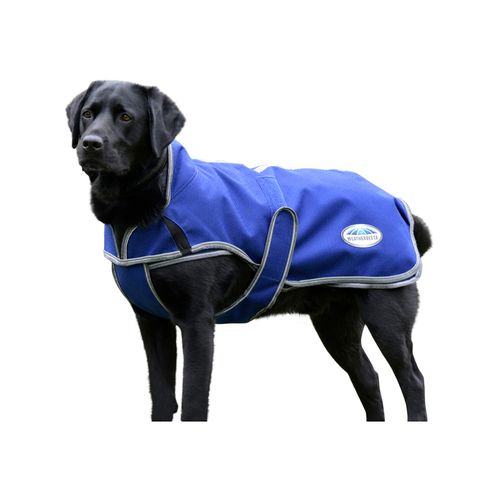 WeatherBeeta - 25cm Dark Blue/Grey/White ComFiTec Premier Free Duo Deluxe Parka Dog Coat