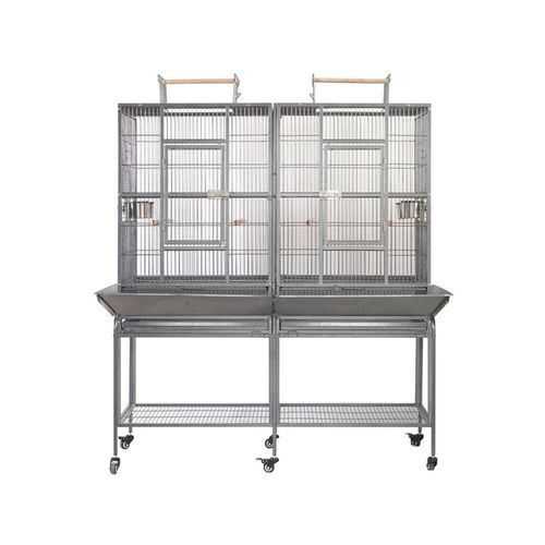 YES4PETS - XL 184 cm Bird Cage Pet Parrot Aviary Perch Castor Wheel Removable Divider