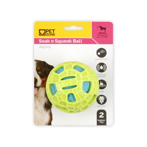 Pet Zone - Soak n Squeak Ball Toy