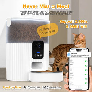 Advwin - 3L Automatic Pet Feeder WiFi & 1080P HD Camera - petservo