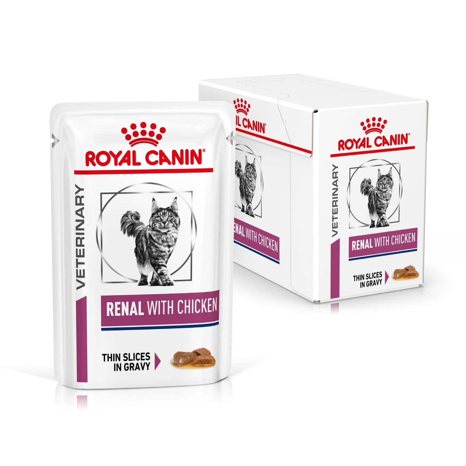 Royal Canin - Veterinary Diet Renal Chicken Adult Wet Cat Food 85g x 12 - Petservo