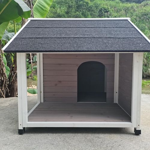 YES4PETS - L Timber Pet Dog Kennel House Puppy Wooden Timber Cabin 130x105x100cm