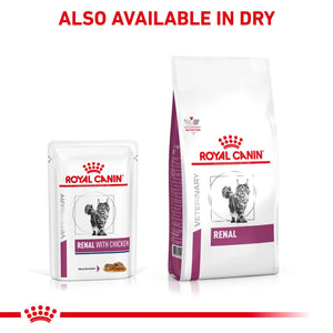 Royal Canin - Veterinary Diet Renal Chicken Adult Wet Cat Food 85g x 12 - Petservo