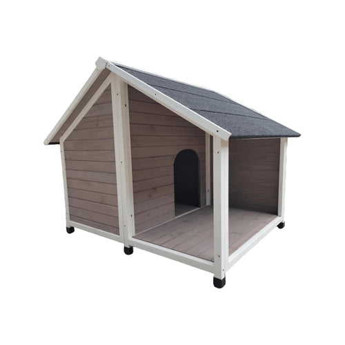 YES4PETS - L Timber Pet Dog Kennel House Puppy Wooden Timber Cabin 130x105x100cm