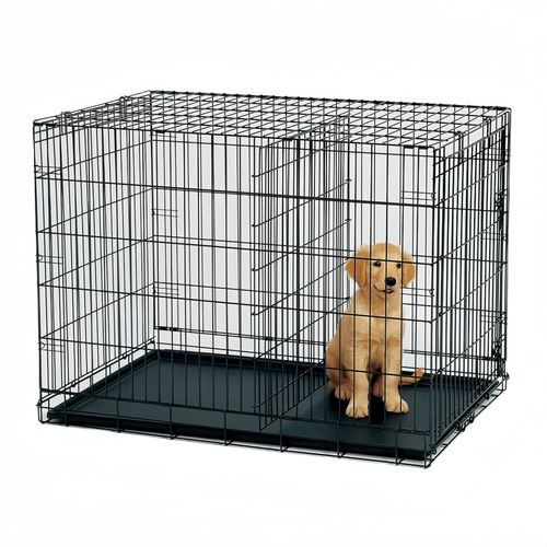 YES4PETS - 30' Collapsible Metal Dog Rabbit Crate Cage Cat Carrier With Divider