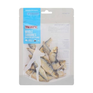 Trusty - 40g Whole Sardines Dried Dog And Cat Treats - petservo