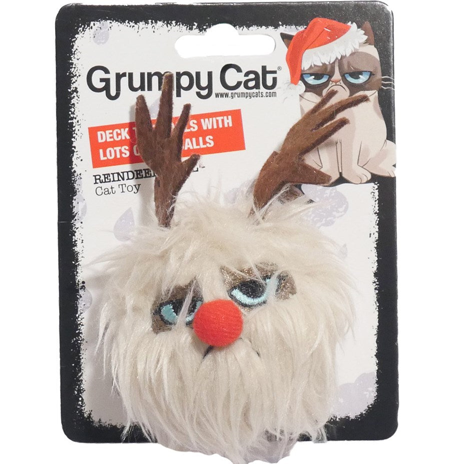 Rosewood - Grumpy Cat Grumpy Reindeer Ball - Pet Servo