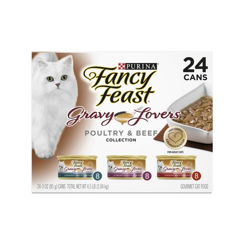 Fancy Feast - 85g Gravy Lovers Poultry and Beef Wet Cat Food - 24 Pack - petservo