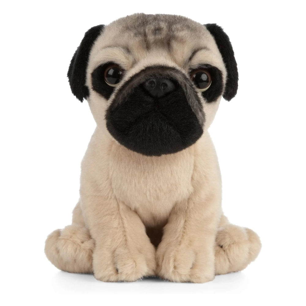 Living Nature - Soft Toy Plush Pet Animal, Pug Puppy (16cm)