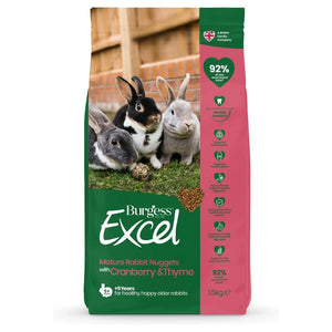 Burgess - Excel Mature Rabbit Pellets with Cranberry &Thyme 1.5kg - Petservo