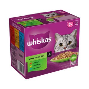 Whiskas - Senior 7+ Years Wet Cat Food Mixed Favourites In Jelly 85g X 12 Pack - Petservo