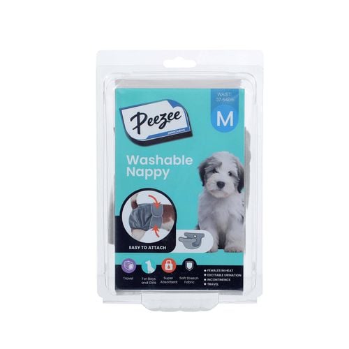 Paws & Claws - 32 x 52cm Medium Peezee Washable Pet Nappy - Petservo