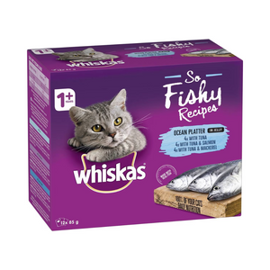 Whiskas - 1+ Years Oh So Fishy Ocean Platter In Jelly 85g X12 Pack - Petservo