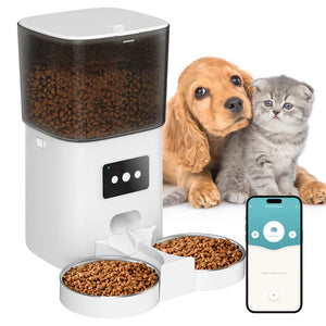 Advwin - Wifi Double Bowl 6L Automatic Pet Feeder - petservo