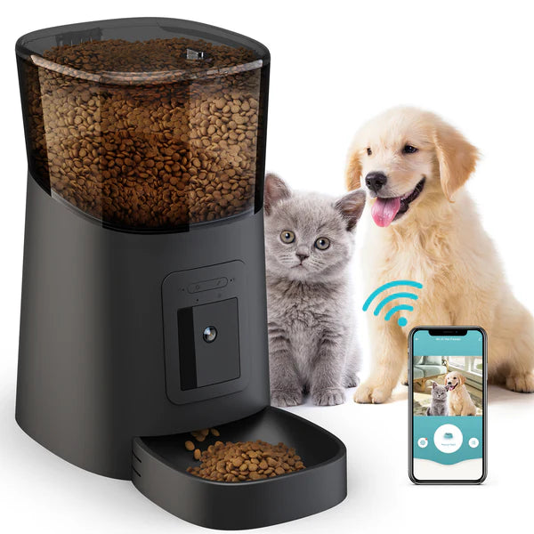 Advwin - 1080P HD WiFi 6L Automatic Pet Feeder - petservo