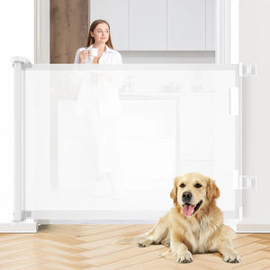 Advwin - Retractable Pet Safety Gate white - Pet Servo