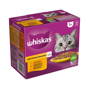 Whiskas - 1+ Years Wet Cat Food Chicken In Gravy Pouch 85g X12 Pack - Petservo