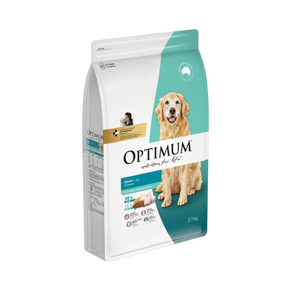 Optimum - Senior All Breeds Dry Dog Food Chicken, Vegetables & Rice 2.7kg