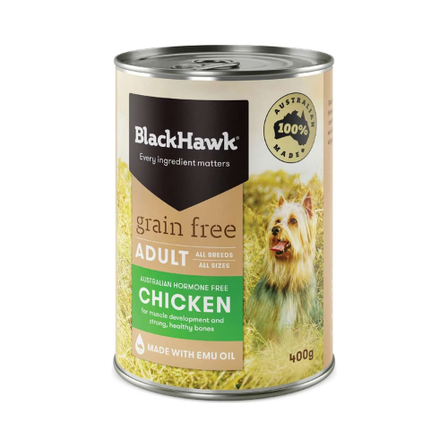 Black Hawk - Grain Free Dog Can - Chicken - 400g - Petservo