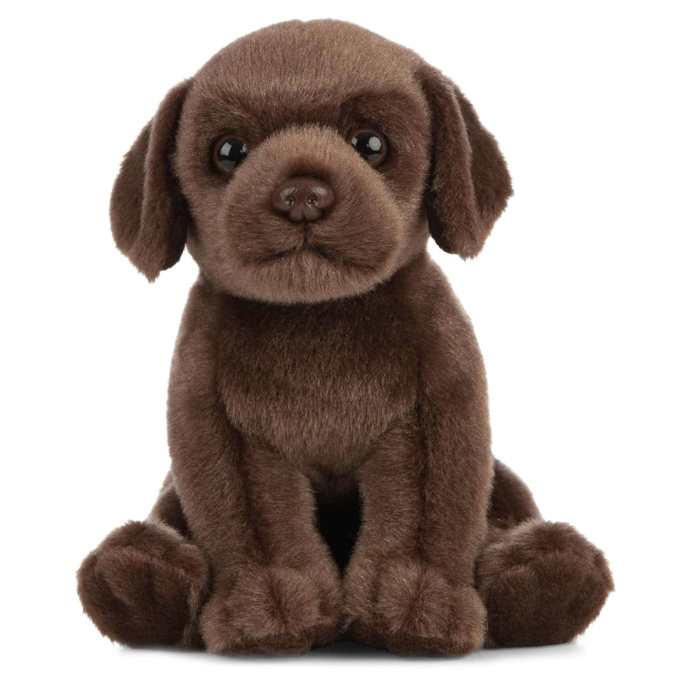 Living Nature - Soft Toy Plush Pet Animal, Chocolate Labrador Puppy (16cm)