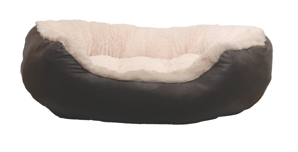 Rosewood - FAUX Leather Oval Bed