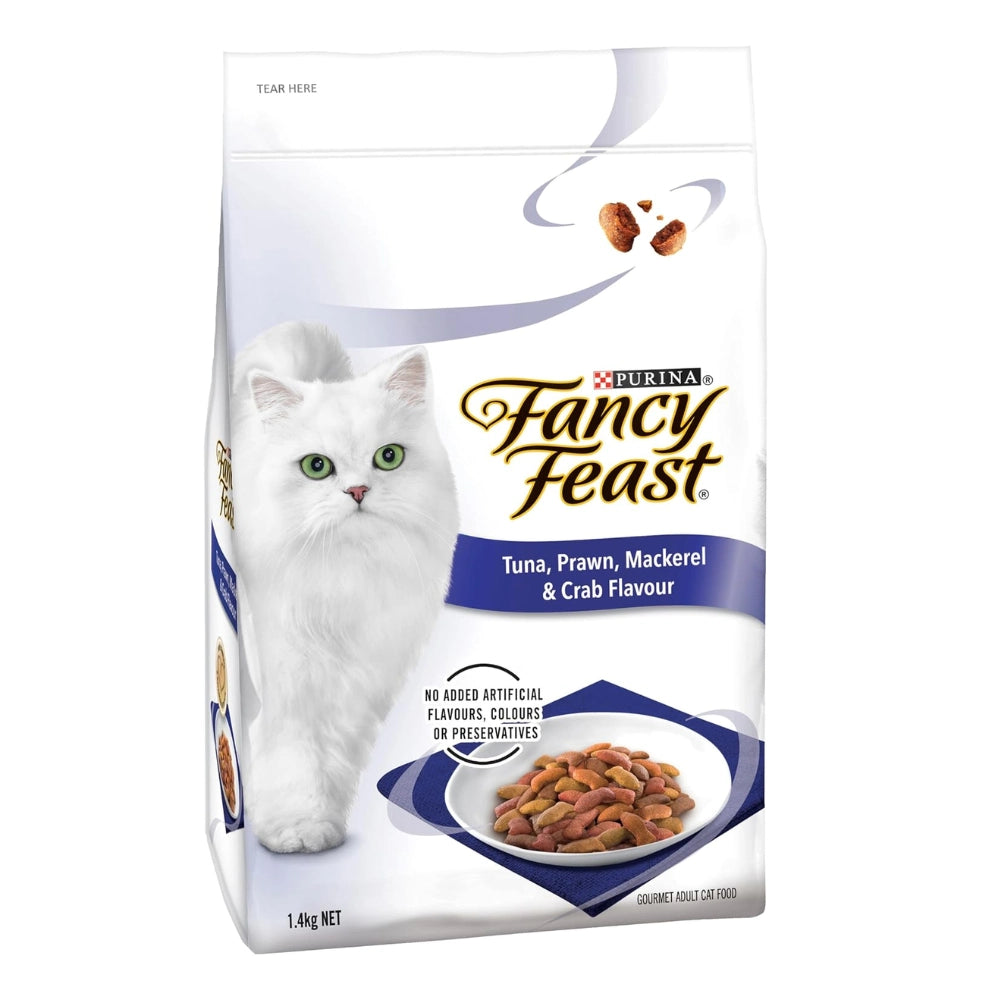 Fancy Feast_Tuna, Prawn, Mackerel&Crab Cat Food, Adult, 1.4Kg PetServo