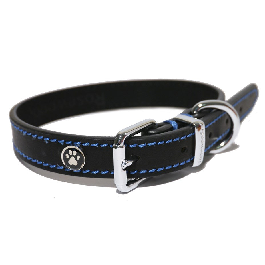 Rosewood - BLACK LEATHER COLLAR - Petservo