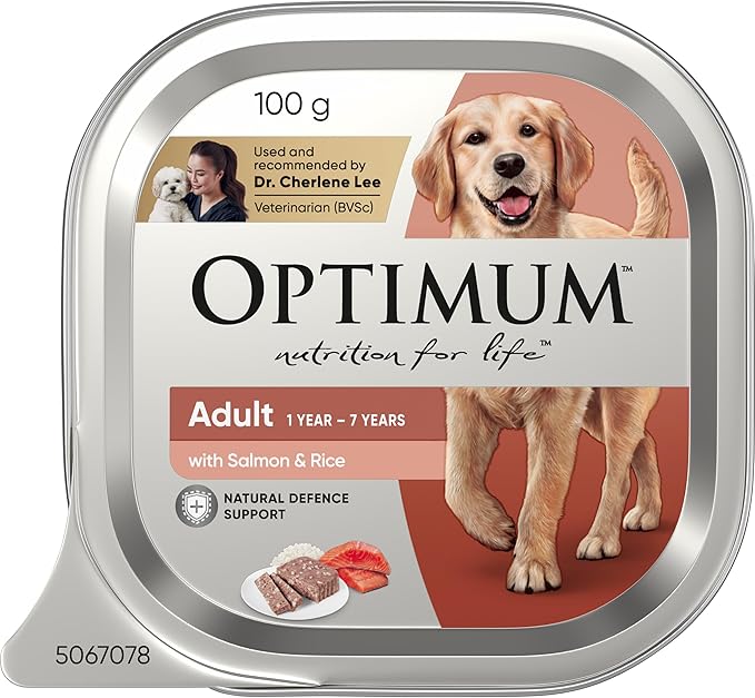 Optimum - Adult With Salmon & Rice Wet Dog Food 100g