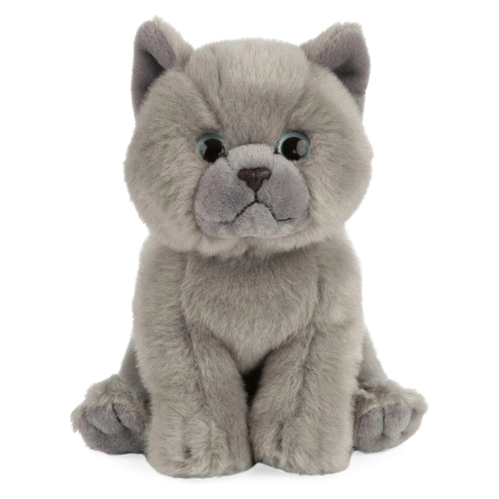 Living Nature - Soft Toy Plush Pet Animal, British Grey Shorthair Kitten (18cm)