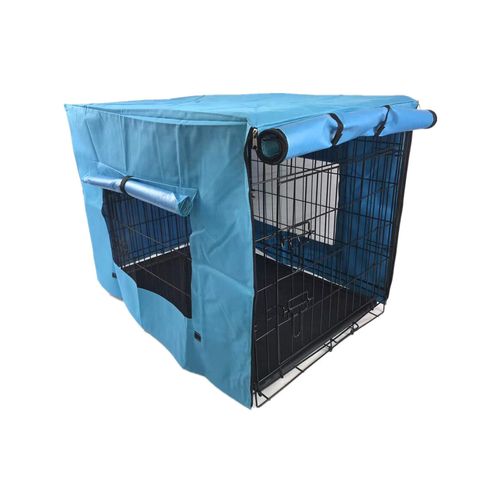 YES4PETS - 30' Portable Foldable Dog Cat Rabbit Collapsible Crate Pet Cage Cover - Blue