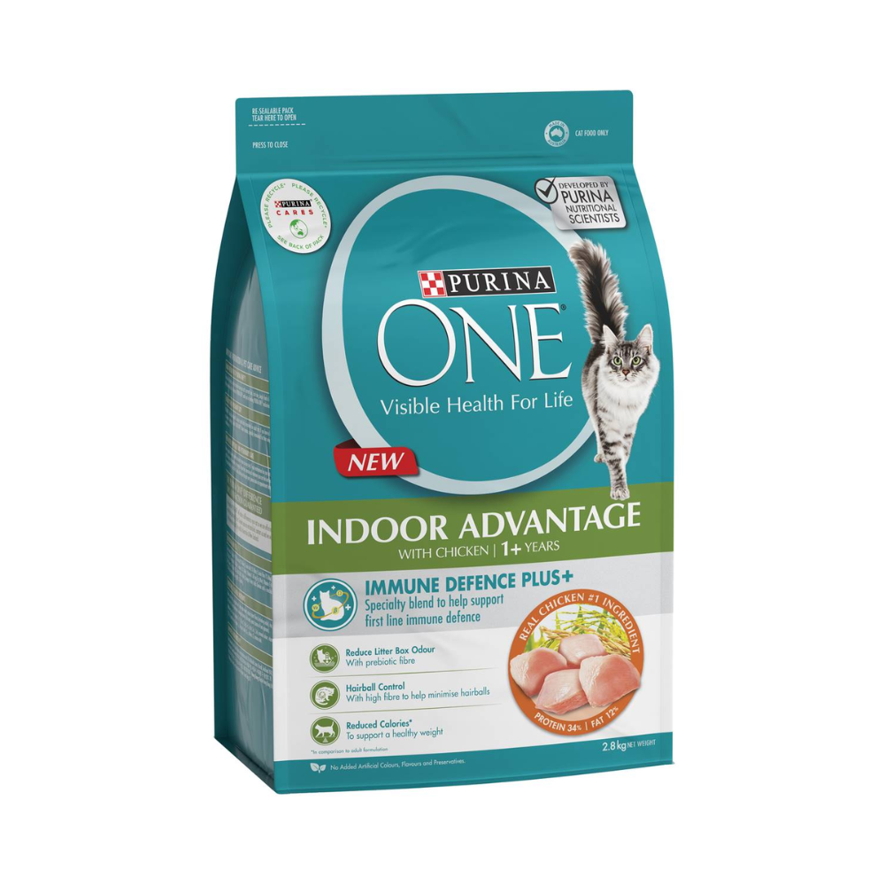 Purina One - Cat Food Indoor Advantage Immune Defence 1+ Years 2.8kg - Petservo