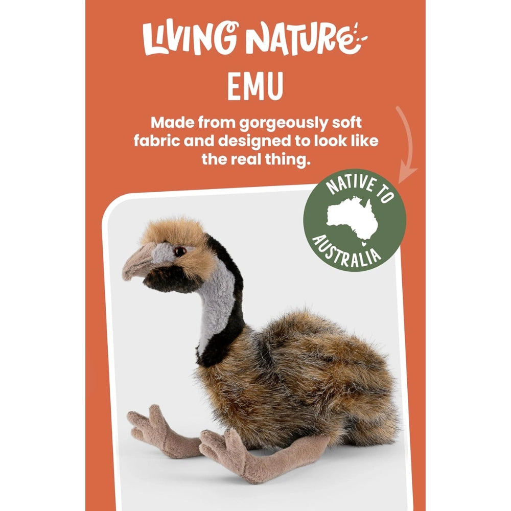 Living Nature - Emu Stuffed Animal - Plush Toy Animal