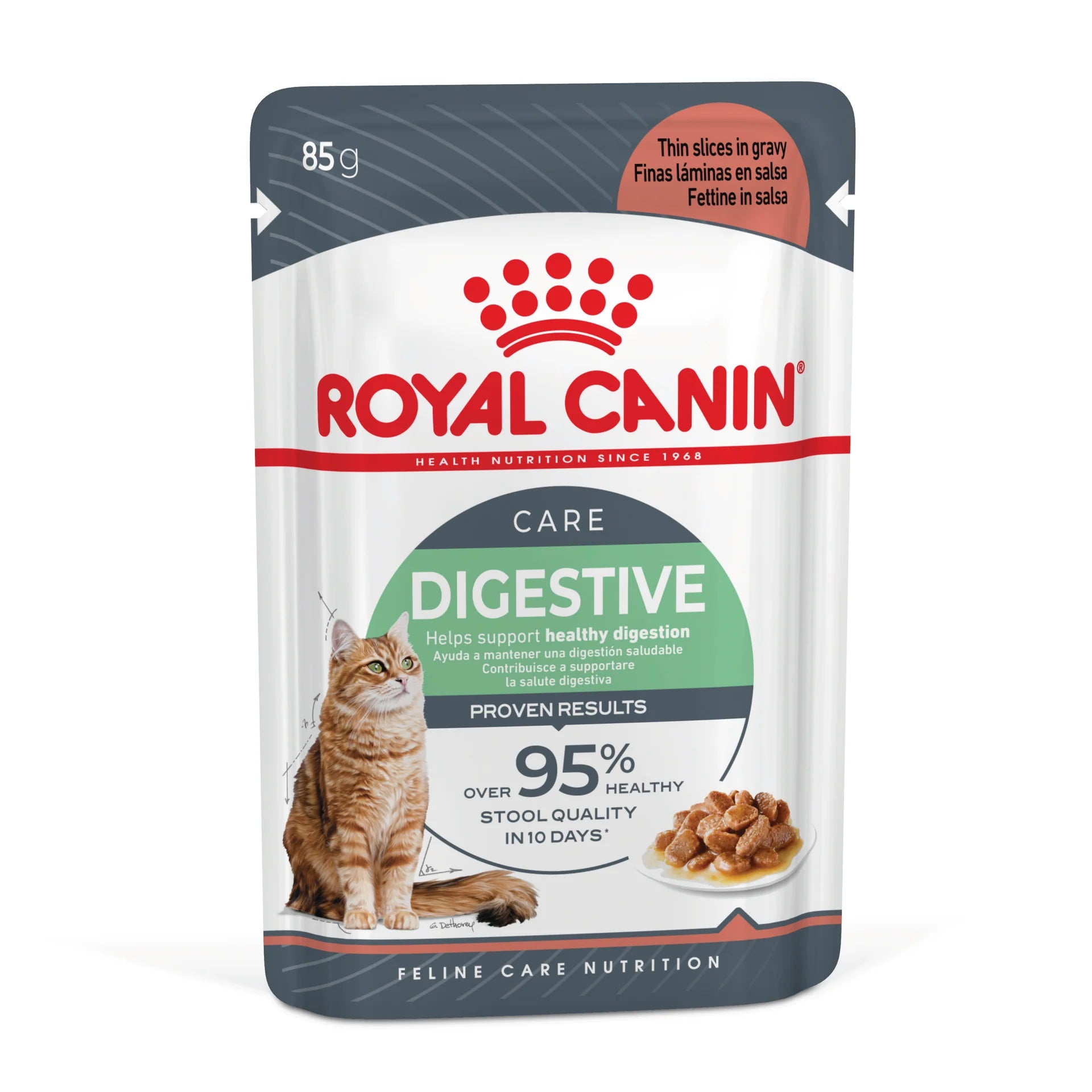 Royal Canin - Digestive Care Gravy Adult Wet Cat Food Pouches 85g x 12 - Petservo