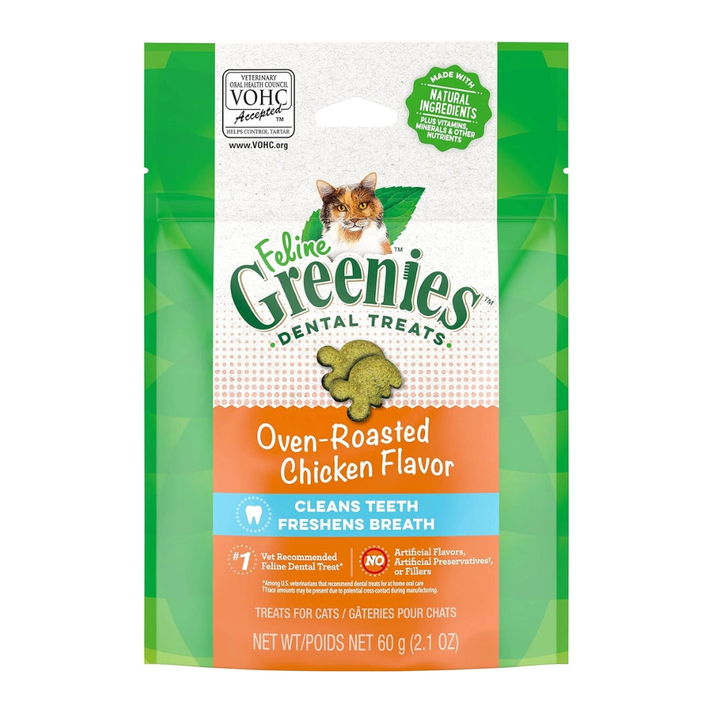  GREENIES - Feline Dental Cat Treats Chicken Flavour 60g - Petservo