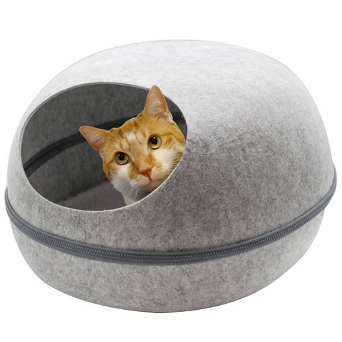 YES4PETS - Large Cave Cat Soft Cushion Igloo Kitten Cat Bed Mat House Dog Puppy