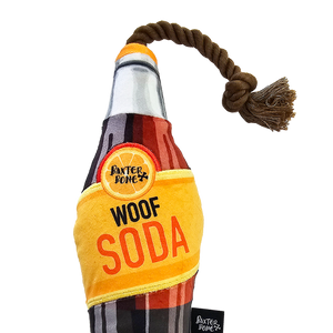 Baxter Bone - Woof Soda With Rope Pet Toy - Petservo