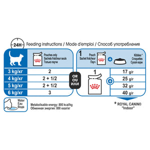 Royal Canin - Indoor With Gravy Adult Wet Cat Food Pouches 85g x 12 - Petservo