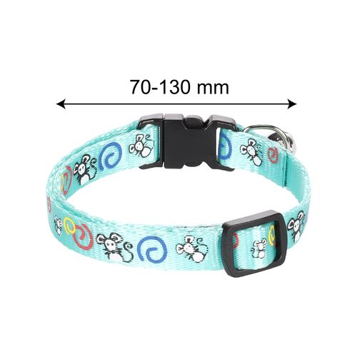 Flamingo - Cat Collar - Ziggi 20-35cm Mouse Motif Turquoise - petservo