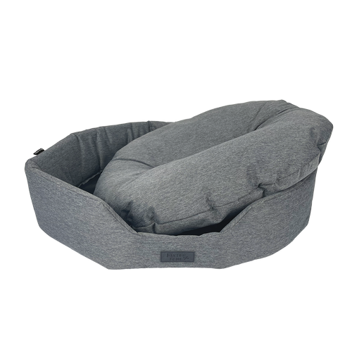 Baxter Bone - Outdoor Water Resistant Removable Cushion Pet Bed - Large - Grey - petservo