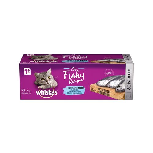 Whiskas 85g Ocean Platter Wet Cat Food - 60 Pouches