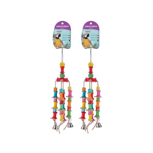 Paws and Claws - 39x7cm Dangler Parrot Pet/Bird Hanging Toy - 2x